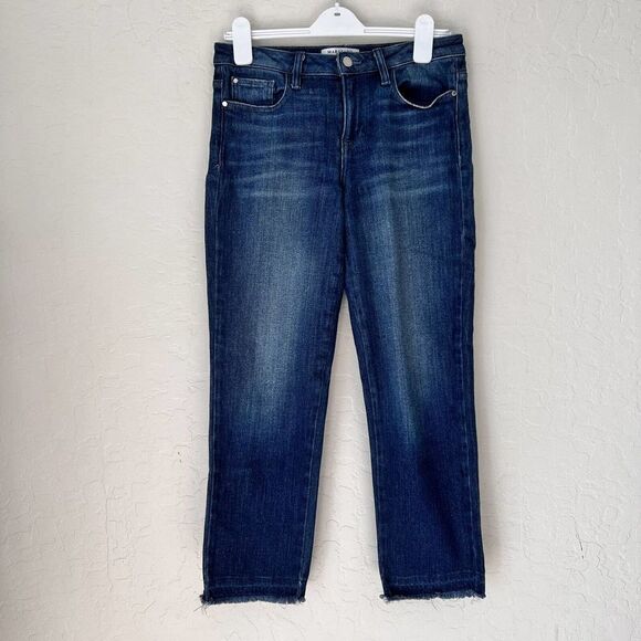 Marciano Womens Blue Regular Fit Medium Wash Raw Hem Denim Cigarette Jeans Sz 28 - Picture 11 of 11